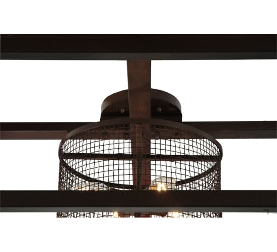 Tavern 8 Light 85" Wide Semi-Flush Ceiling Fixture