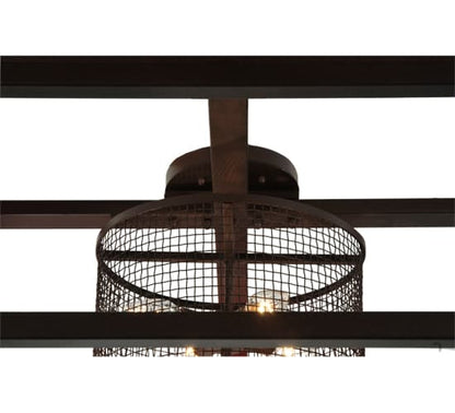 Tavern 8 Light 85" Wide Semi-Flush Ceiling Fixture