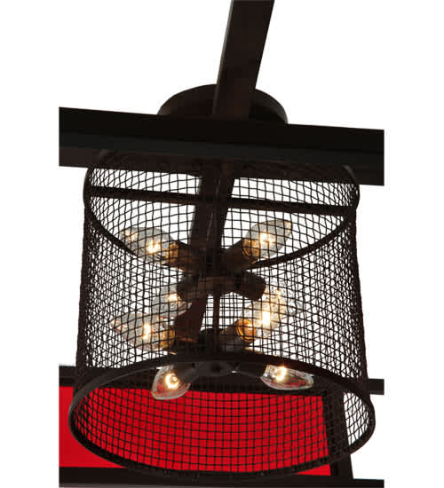 Tavern 8 Light 85" Wide Semi-Flush Ceiling Fixture
