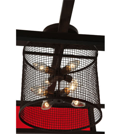 Tavern 8 Light 85" Wide Semi-Flush Ceiling Fixture