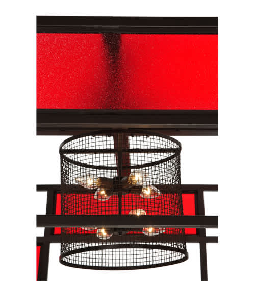 Tavern 8 Light 85" Wide Semi-Flush Ceiling Fixture