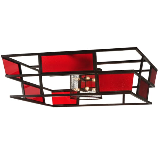 Tavern 8 Light 85" Wide Semi-Flush Ceiling Fixture