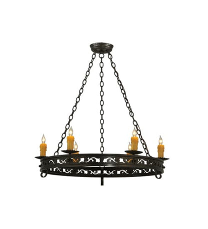 Sagebrush 6 Light 36" Wide Taper Candle Style Chandelier