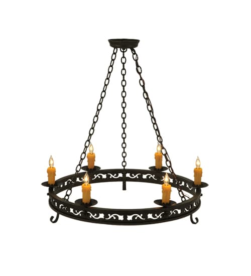 Sagebrush 6 Light 36" Wide Taper Candle Style Chandelier