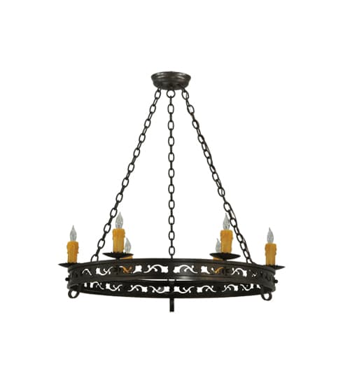 Sagebrush 6 Light 36" Wide Taper Candle Style Chandelier