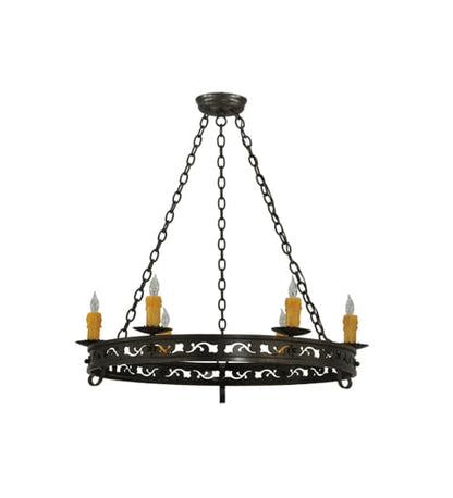 Sagebrush 6 Light 36" Wide Taper Candle Style Chandelier