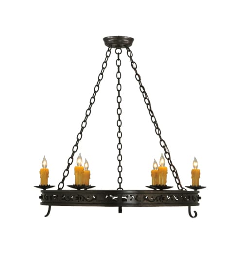 Sagebrush 6 Light 36" Wide Taper Candle Style Chandelier