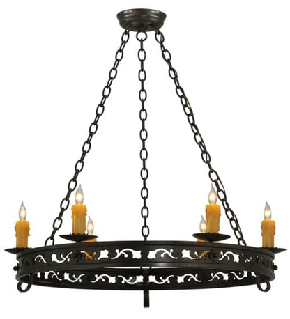 Sagebrush 6 Light 36" Wide Taper Candle Style Chandelier