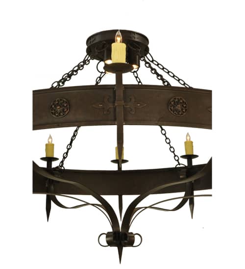 Warwick 12 Light 72" Wide Taper Candle Style Chandelier - Gilded Tobacco Finish