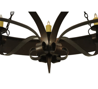 Warwick 12 Light 72" Wide Taper Candle Style Chandelier - Gilded Tobacco Finish
