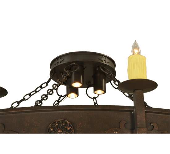 Warwick 12 Light 72" Wide Taper Candle Style Chandelier - Gilded Tobacco Finish