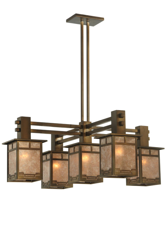 35" Square Roylance 5 Light Chandelier