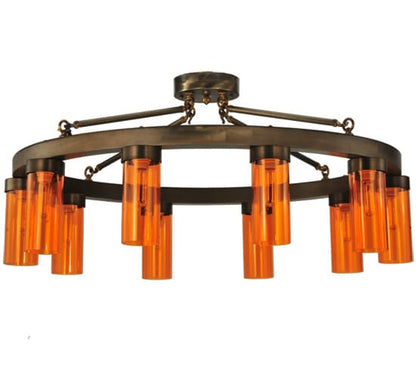 Clark 10 Light 48" Wide Semi-Flush Ceiling Fixture