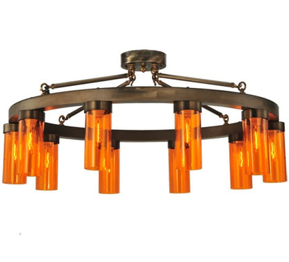 Clark 10 Light 48" Wide Semi-Flush Ceiling Fixture