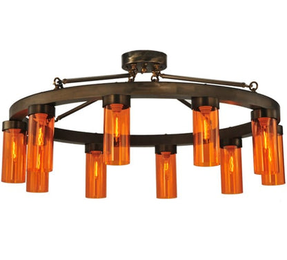 Clark 10 Light 48" Wide Semi-Flush Ceiling Fixture