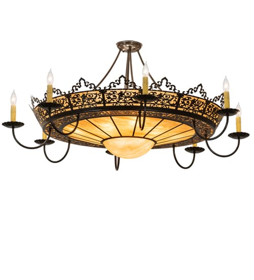 Stanley 8 Light 46" Wide Semi-Flush Ceiling Fixture