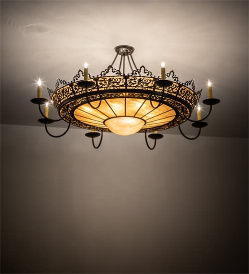 Stanley 8 Light 46" Wide Semi-Flush Ceiling Fixture
