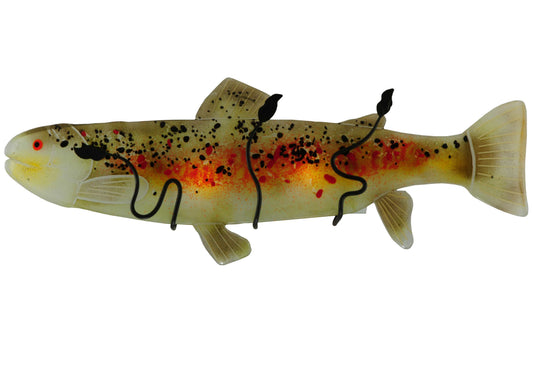 29.5" W Brown Trout Fused Glass Wall Sconce