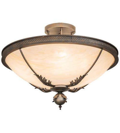 Hoja 4 Light 30" Wide Semi-Flush Bowl Ceiling Fixture