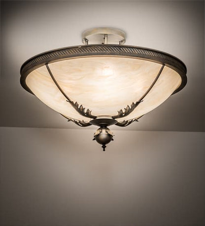 Hoja 4 Light 30" Wide Semi-Flush Bowl Ceiling Fixture