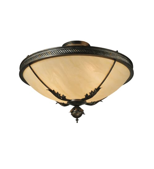 Hoja 4 Light 30" Wide Semi-Flush Bowl Ceiling Fixture