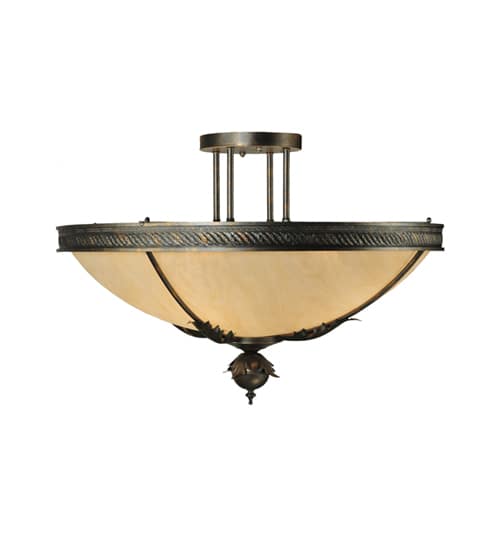 Hoja 4 Light 30" Wide Semi-Flush Bowl Ceiling Fixture