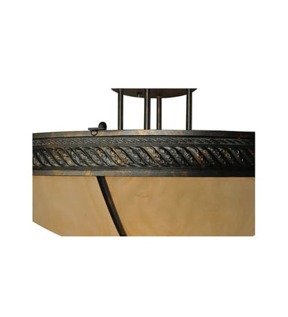 Hoja 4 Light 30" Wide Semi-Flush Bowl Ceiling Fixture