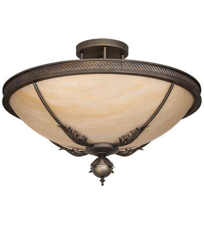 Hoja 4 Light 30" Wide Semi-Flush Bowl Ceiling Fixture