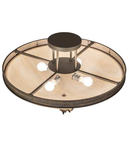 Hoja 4 Light 30" Wide Semi-Flush Bowl Ceiling Fixture