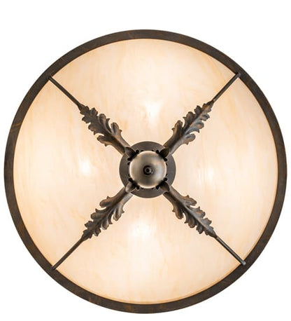 Hoja 4 Light 30" Wide Semi-Flush Bowl Ceiling Fixture