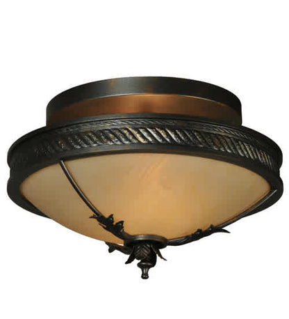 Hoja 2 Light 15" Wide Semi-Flush Bowl Ceiling Fixture