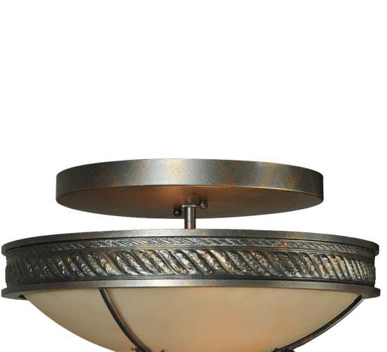 Hoja 2 Light 15" Wide Semi-Flush Bowl Ceiling Fixture