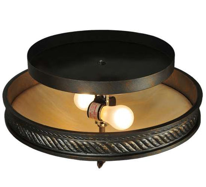 Hoja 2 Light 15" Wide Semi-Flush Bowl Ceiling Fixture