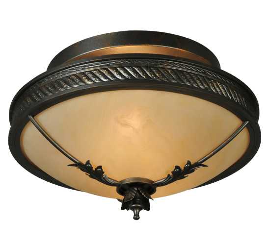 Hoja 2 Light 15" Wide Semi-Flush Bowl Ceiling Fixture