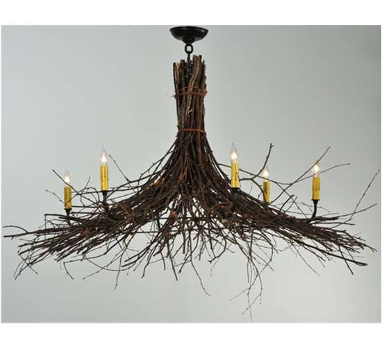 Twigs 6 Light 48" Wide Taper Candle Style Chandelier