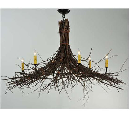 Twigs 6 Light 48" Wide Taper Candle Style Chandelier