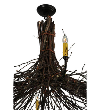 Twigs 6 Light 48" Wide Taper Candle Style Chandelier