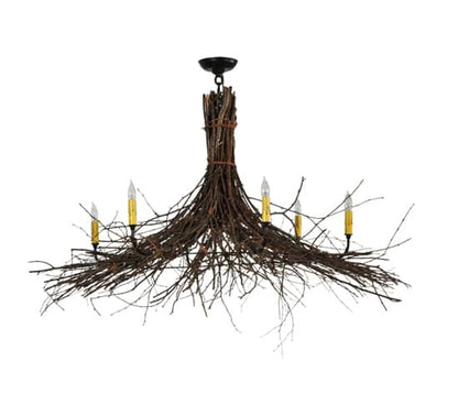 Twigs 6 Light 48" Wide Taper Candle Style Chandelier