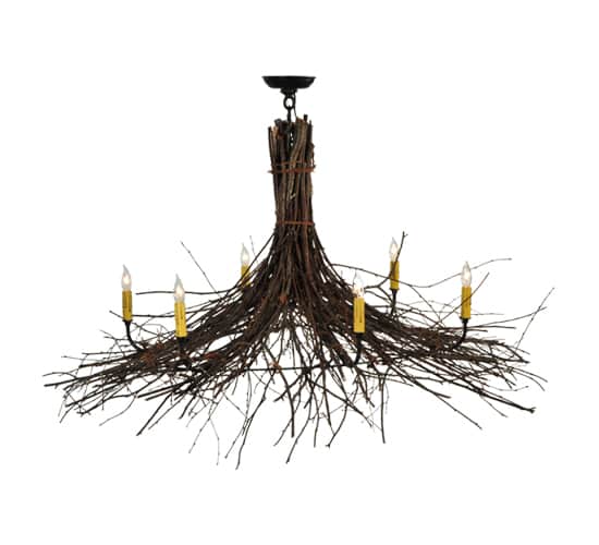 Twigs 6 Light 48" Wide Taper Candle Style Chandelier