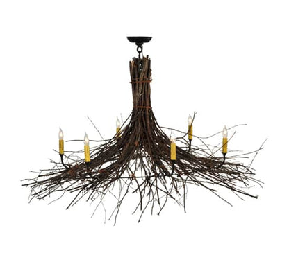 Twigs 6 Light 48" Wide Taper Candle Style Chandelier