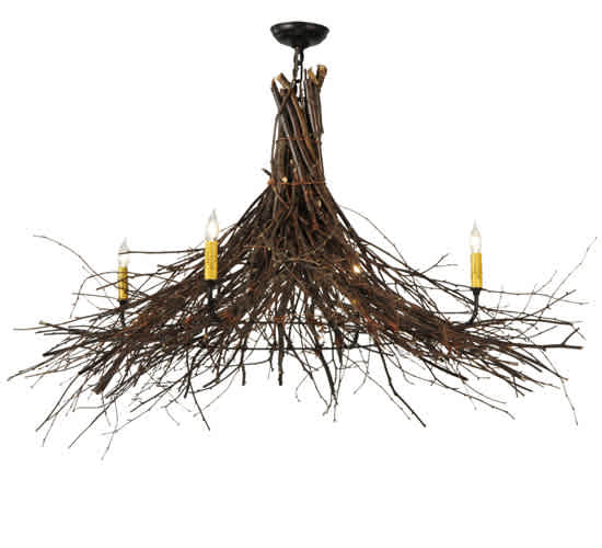 Twigs 4 Light 48" Wide Taper Candle Style Chandelier