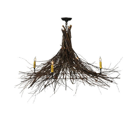 Twigs 4 Light 48" Wide Taper Candle Style Chandelier
