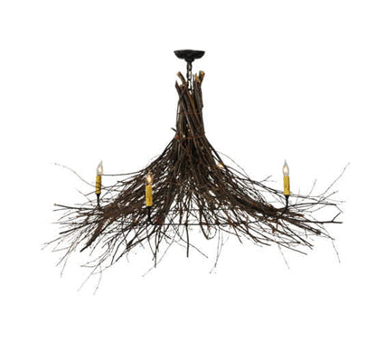 Twigs 4 Light 48" Wide Taper Candle Style Chandelier