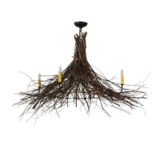Twigs 4 Light 48" Wide Taper Candle Style Chandelier