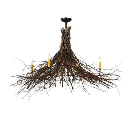 Twigs 4 Light 48" Wide Taper Candle Style Chandelier