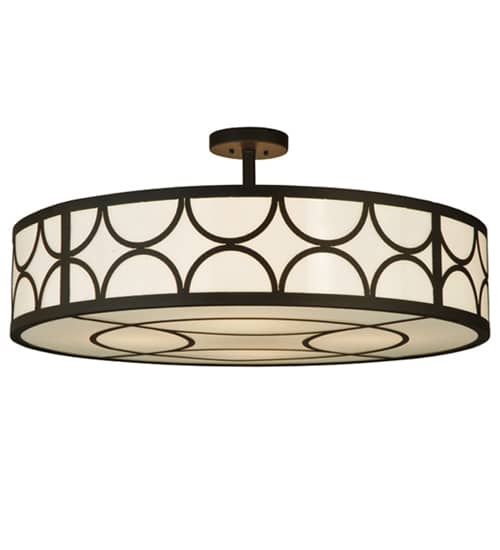 Revival Deco Cilindro 4 Light 36" Wide Semi-Flush Drum Ceiling Fixture