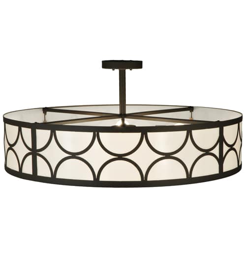 Revival Deco Cilindro 4 Light 36" Wide Semi-Flush Drum Ceiling Fixture