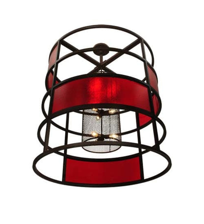 Tavern Red 9 Light 48" Wide Abstract Pendant