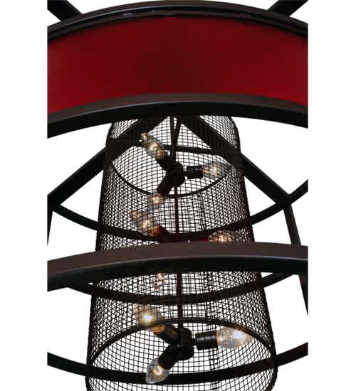 Tavern Red 9 Light 48" Wide Abstract Pendant