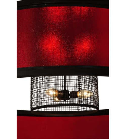 Tavern Red 9 Light 48" Wide Abstract Pendant
